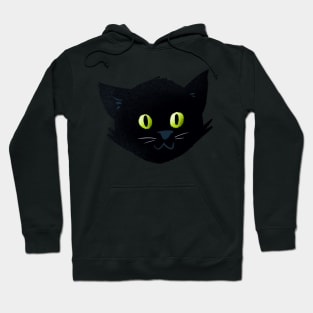 cat black illustration gift for cat mom of black cat gift for pet accessory black cat print gift for cat lover black comic cat Hoodie